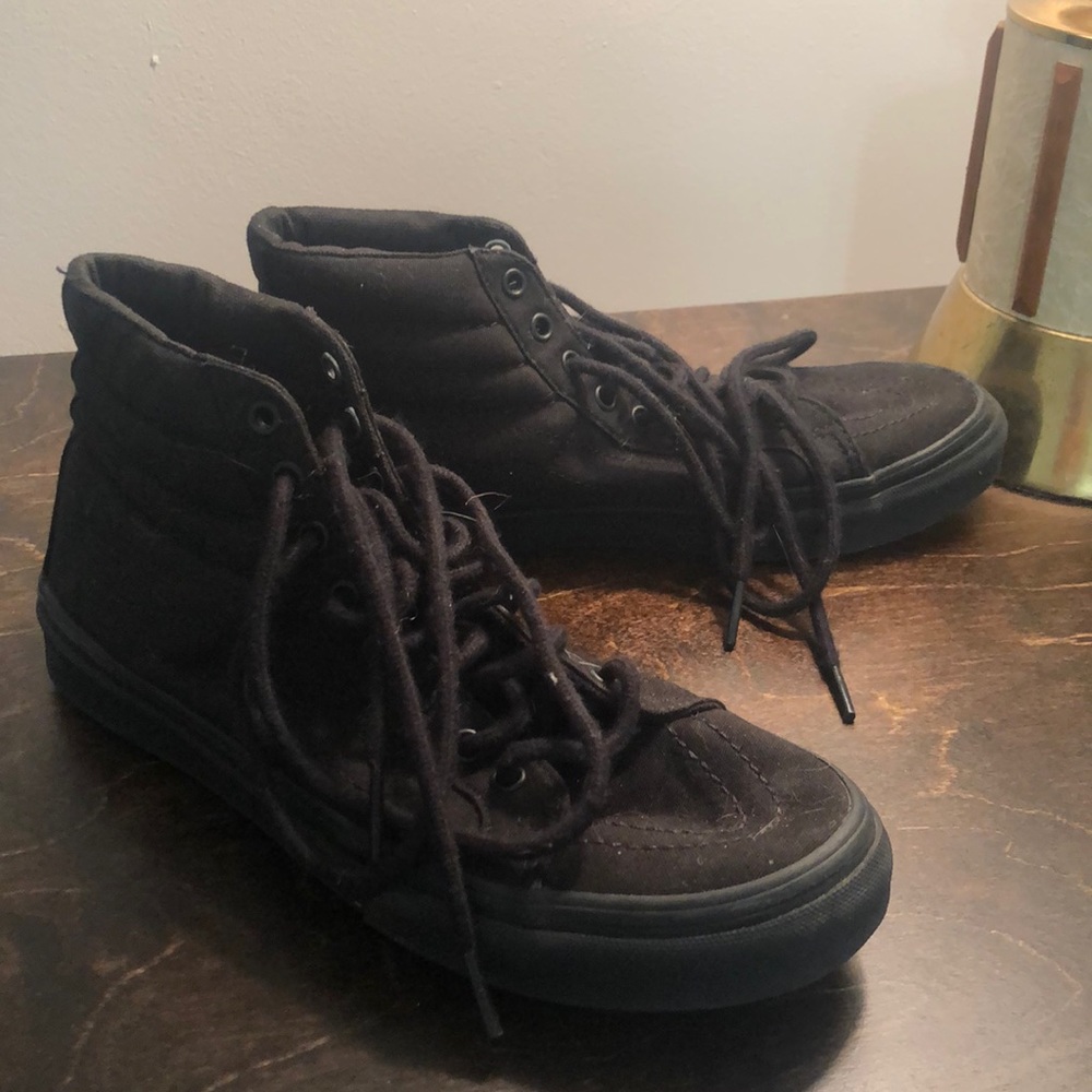 High top all black Vans
